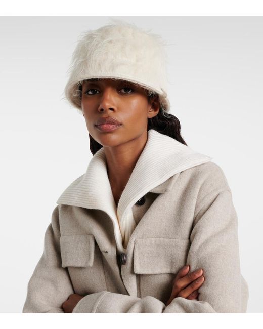 Brunello Cucinelli Natural Alpaca-Blend Bucket Hat