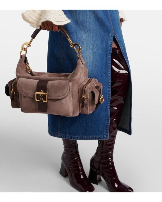 Chloé Brown Suede Camera Bag