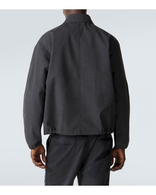 Auralee Black Wool Blouson Jacket for men