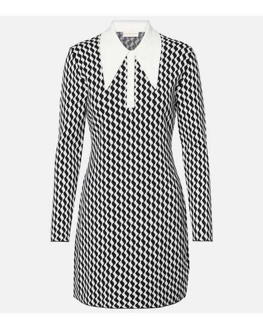 Rixo Black Cotton-Blend Minidress