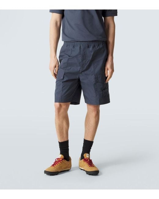 Stone Island Blue Ghost Cotton Canvas Cargo Shorts for men