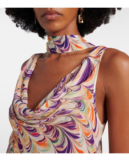 Alexandra Miro White Harper Printed Maxi Dress