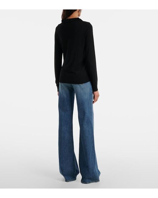 Nili Lotan Black Bobbie Wool Turtleneck Sweater