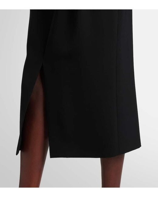 Dolce & Gabbana Black Wool Pencil Skirt Longuette