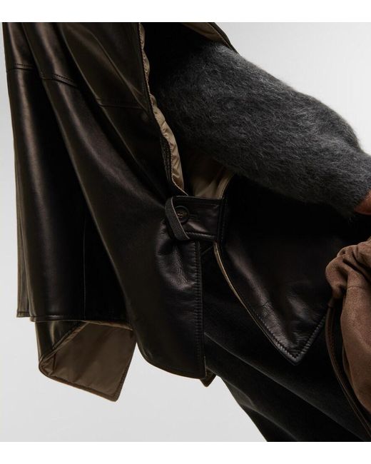 Brunello Cucinelli Black Leather Overshirt