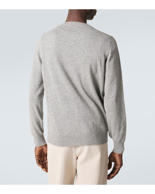 Brunello Cucinelli Gray Cashmere Sweater for men