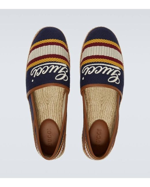 Espadrillas Uomo Con Scritta, Taglia di Gucci in Blue da Uomo