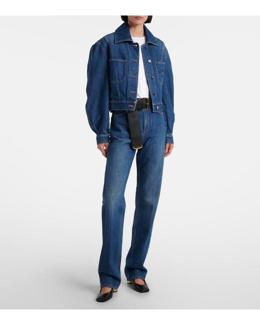 Givenchy Blue Cocoon Cropped Denim Jacket