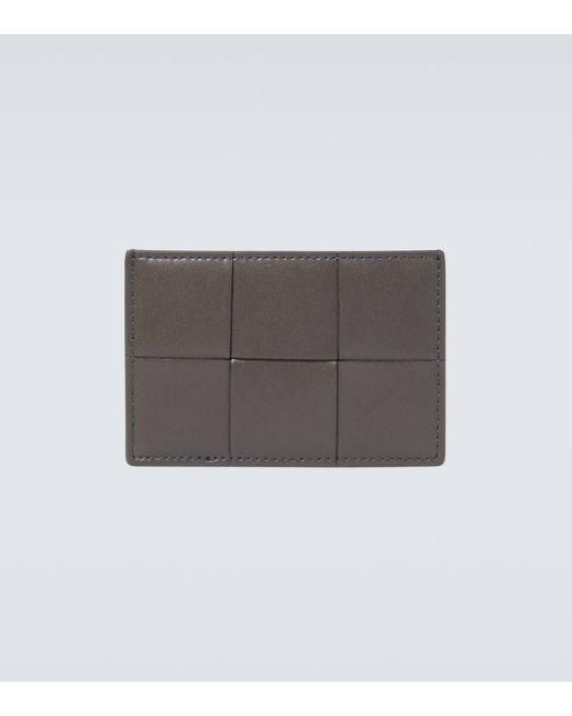 Bottega Veneta Gray Cassette Leather Card Case for men