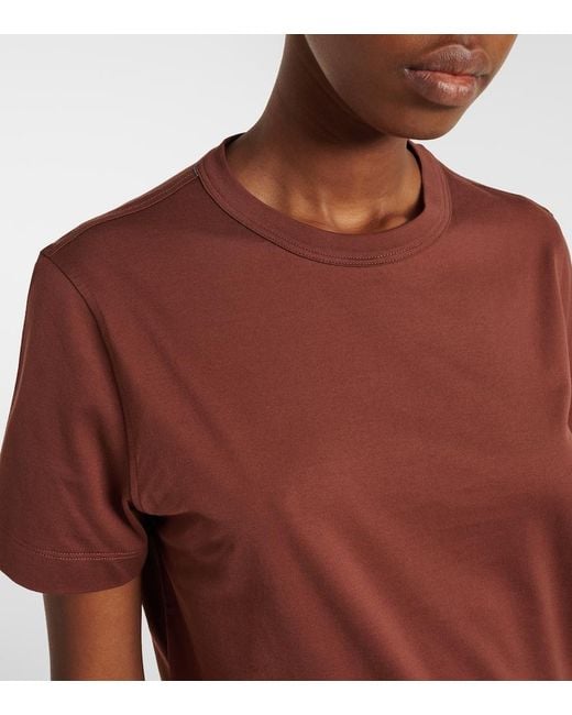 Brunello Cucinelli Red Cotton Jersey T-Shirt