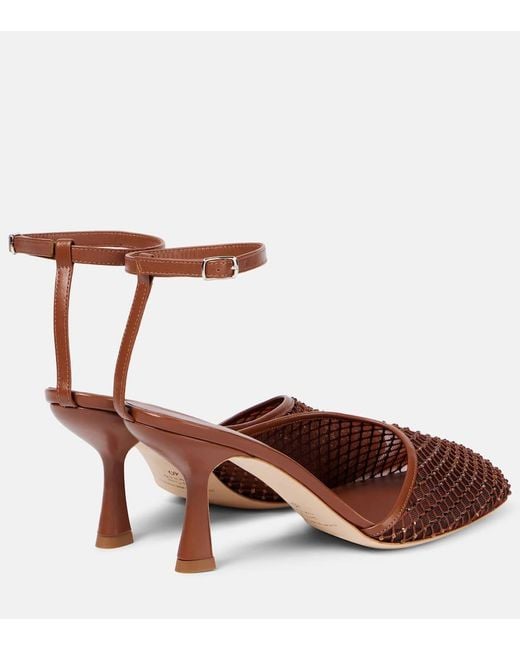 Christopher Esber Brown Pumps Minette Aus Mesh Mit Kristallen