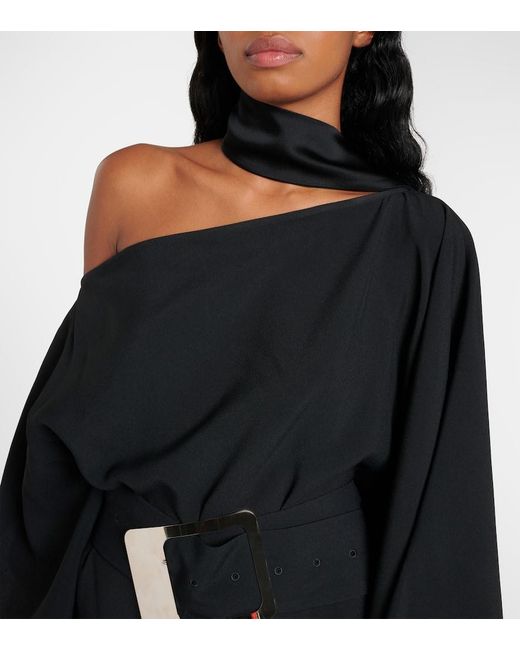 ‎Taller Marmo Black One-Shoulder-Robe Taylor Aus Cady