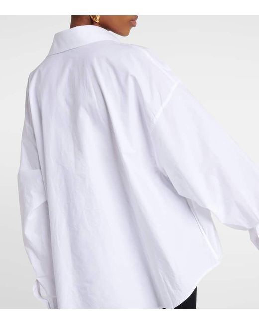 Camisa oversized de popelin de algodon Balenciaga de color White