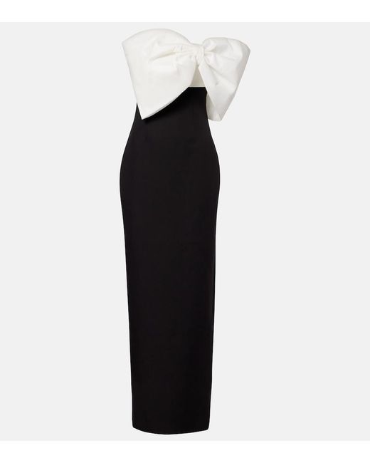 Rachel Gilbert Black Kace Bow-Detail Gown