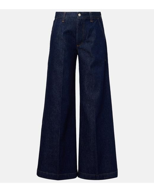 Citizens of Humanity Blue X Argent Beverly Mid-Rise Wide-Leg Jeans