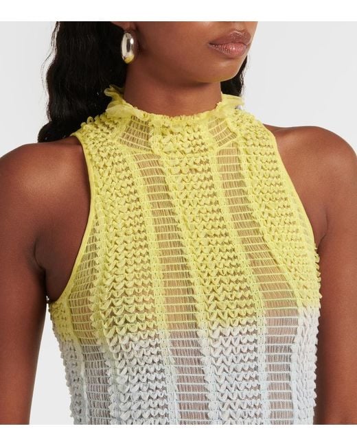 Robe Midi Angel En Maille Ombree Roberta Einer en coloris White