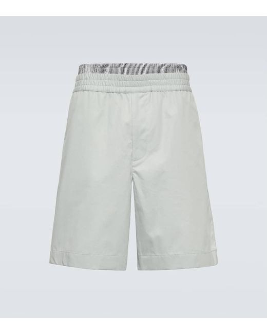 Bottega Veneta Bermuda-Shorts aus Baumwoll-Twill in White für Herren
