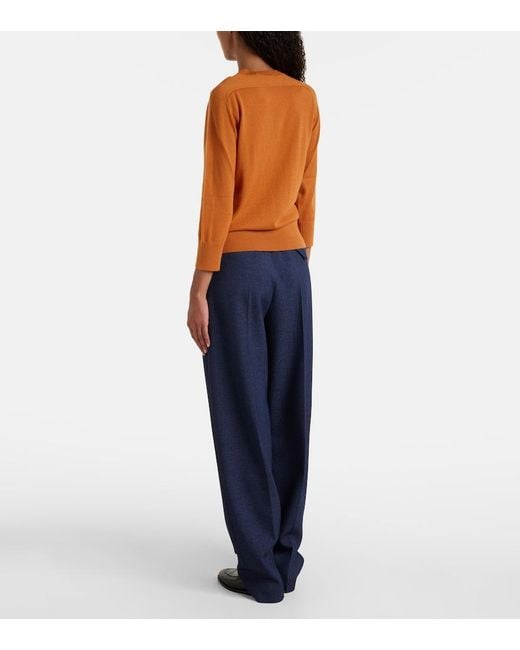 Loro Piana Orange Piuma Cashmere Sweater