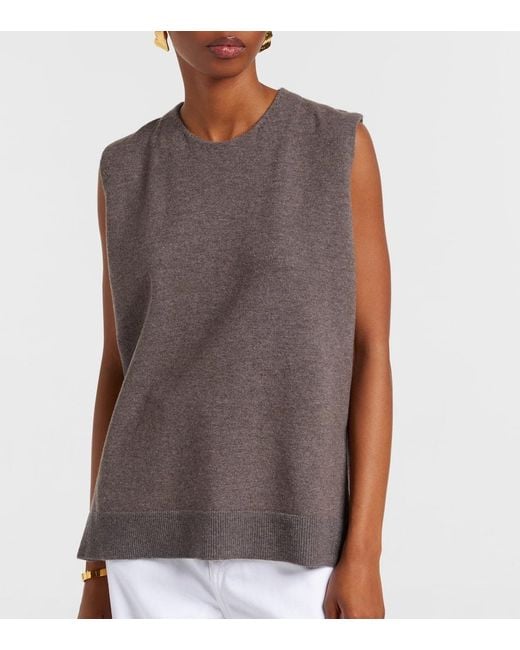Rohe Brown Layered Wool And Cashmere-Blend Top