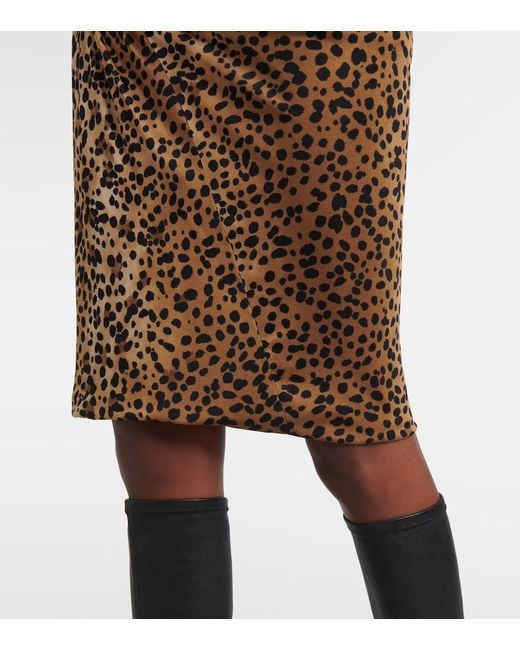 Versace Brown Leopard-Print Mini Skirt