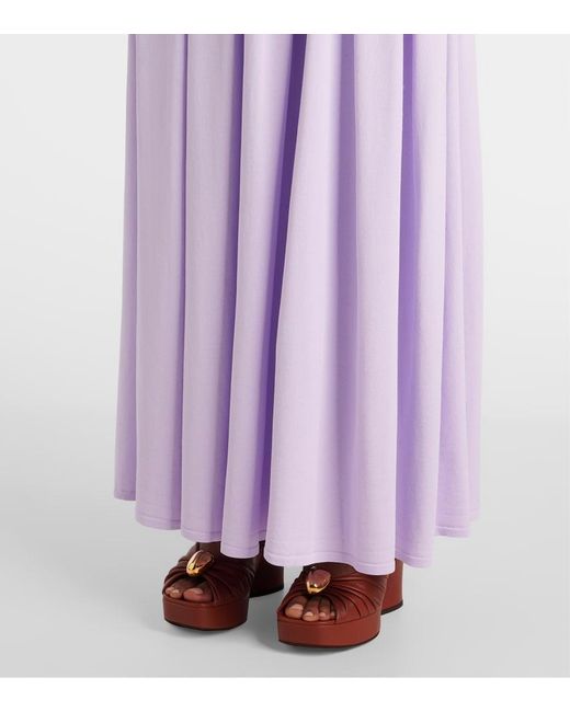 Zimmermann Purple High-Waisted Maxi Skirt