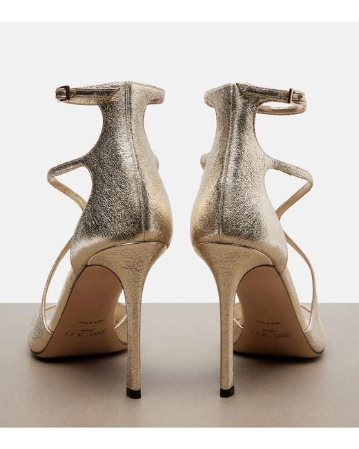 Jimmy Choo Azia Metallic Sandals