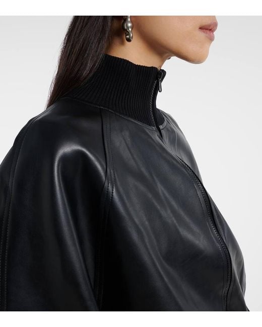 Bomber Cropped di Norma Kamali in Black