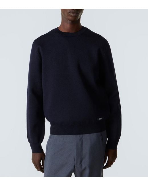 Prada Blue Wool-Blend Sweater for men