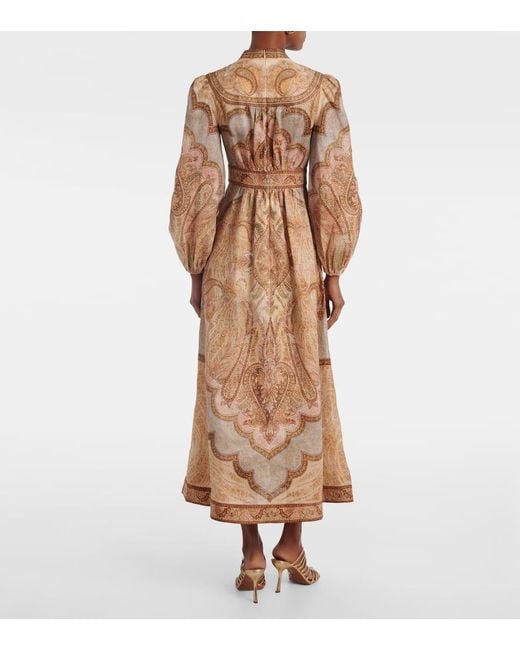 Vestido Camisero Wanderlust De Lino Zimmermann de color Natural