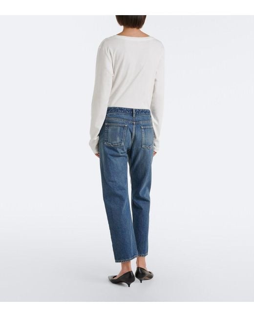 The Row Blue Riaco Straight Jeans