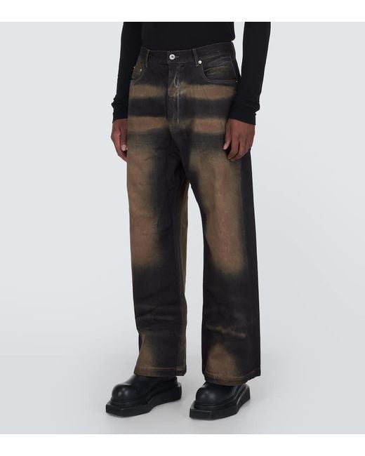 Rick Owens Gray Geth Wide-Leg Jeans for men