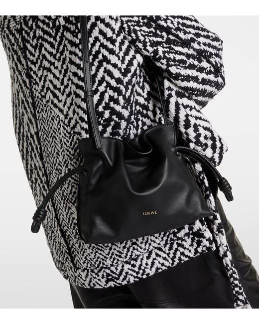 Loewe Black Flamenco Mini Leather Clutch