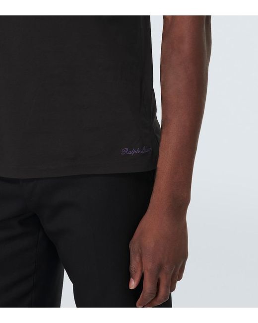 Ralph Lauren Black Cotton Jersey T-Shirt for men