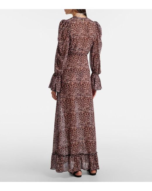 Bananhot Brown Berta Leopard-Print Beach Cover-Up