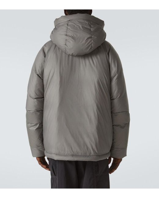 And Wander Gray Logo Puffer Jacket for men