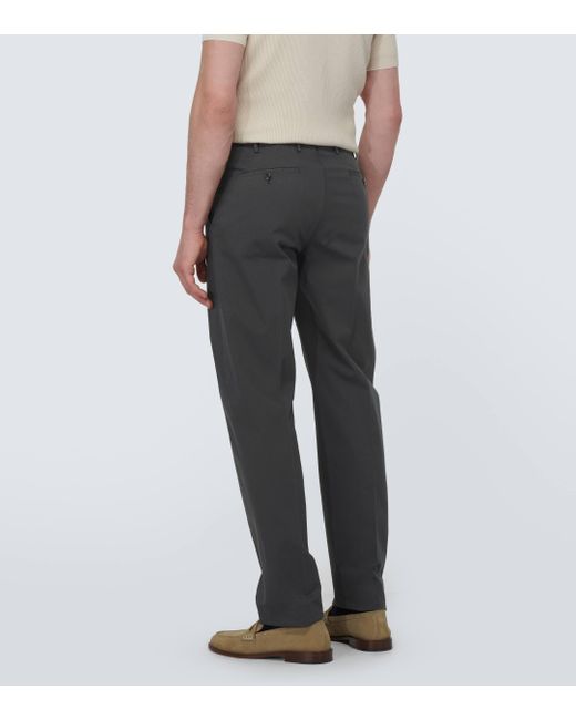 Pantalon droit en coton Incotex pour homme en coloris Gray