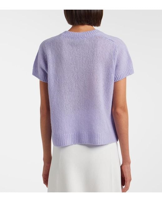 Lisa Yang Purple Siona Cashmere And Silk Sweater
