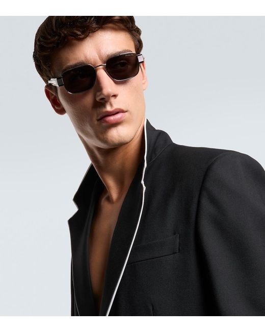 Dior Gray Christian Dior Label S2U Rectangular Sunglasses for men