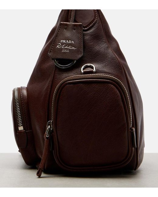 Borsa A Spalla Medium di Prada in Brown