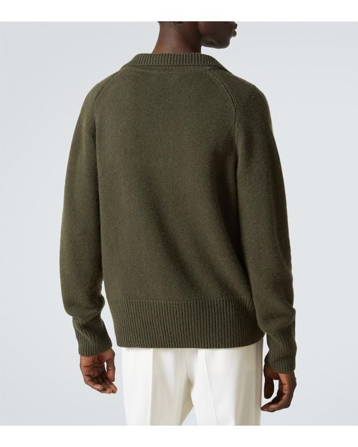 arch4 Green Mr Clifton Gate Cashmere Polo Sweater for men