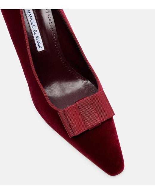 Pumps Reader 90 di Manolo Blahnik in Red