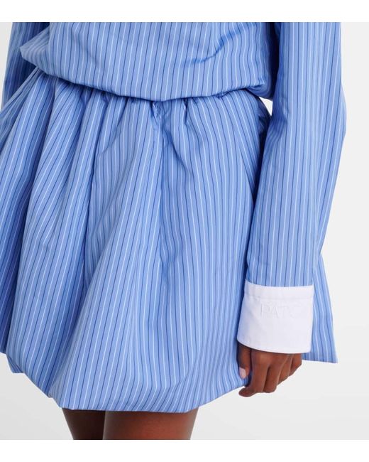 Patou Blue Minikleid Aus Baumwollpopeline