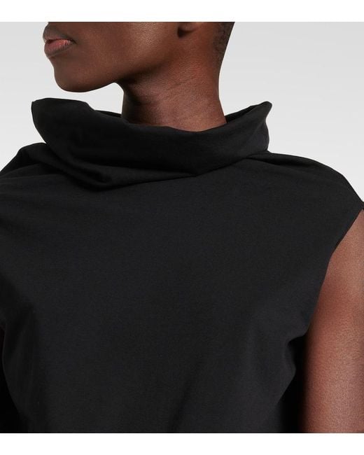 Rick Owens Black Top Aus Baumwoll-Jersey