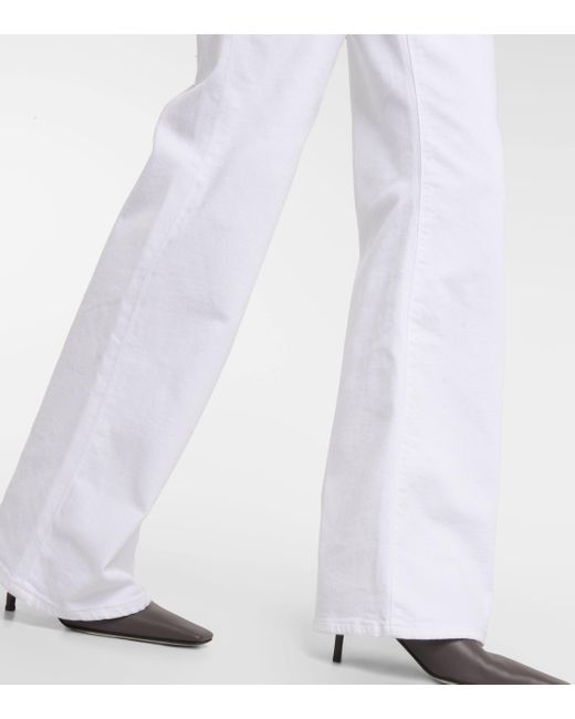 FRAME White Le Slim Palazzo High-rise Wide-leg Jeans