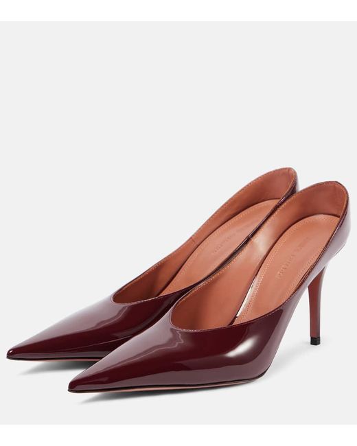 Mules Anok 90 En Cuir Verni AMINA MUADDI en coloris Brown