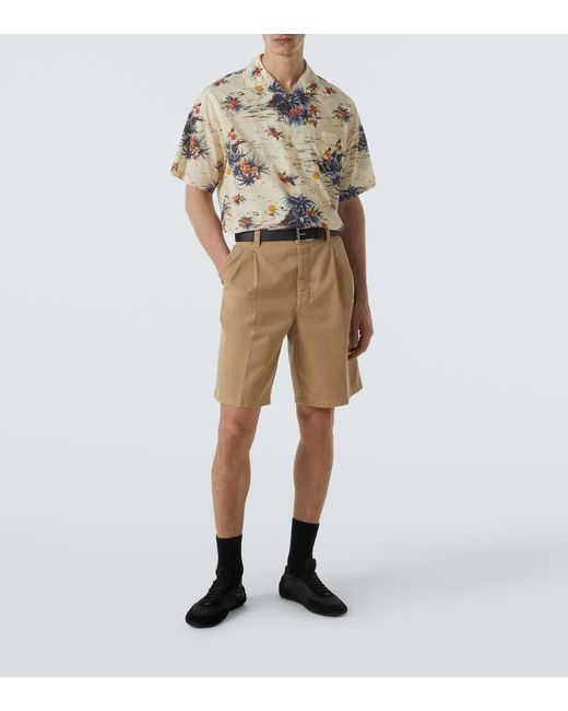 Prada Natural Cotton Bermuda Shorts for men