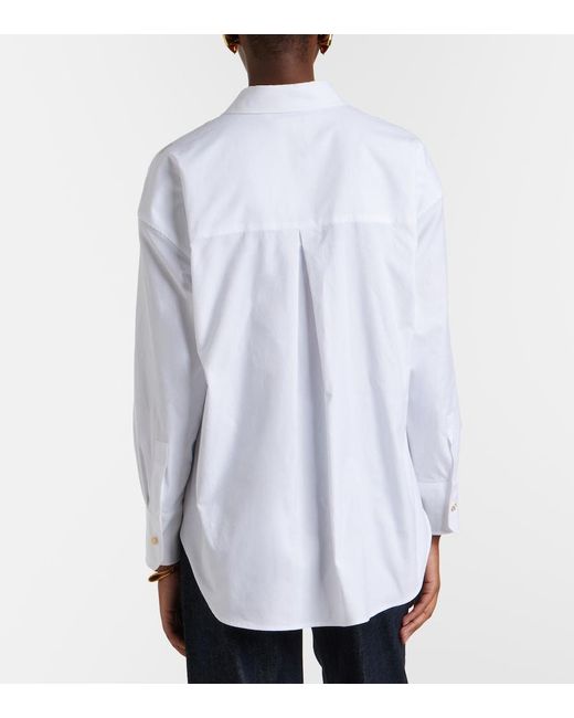 Max Mara White Cotton Poplin Oxford Shirt
