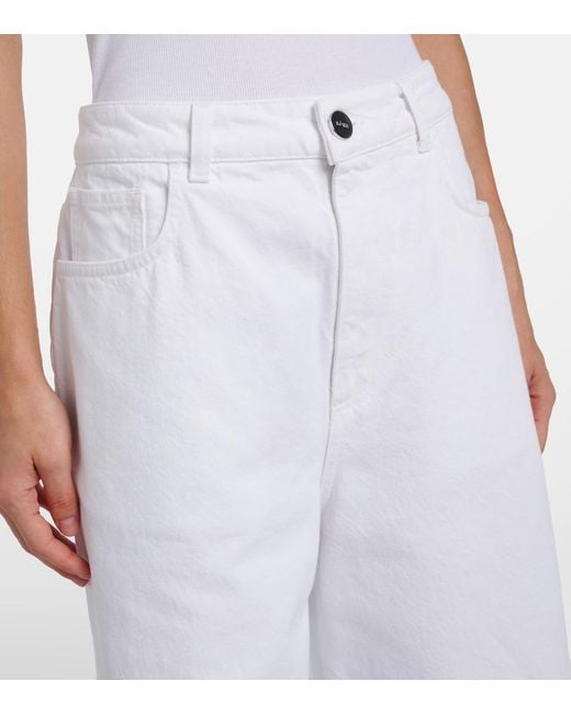 Rohe White Cotton Capri Jeans