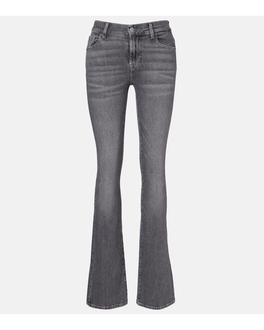 7 For All Mankind Gray Bootcut Soho Mid-Rise Bootcut Jeans