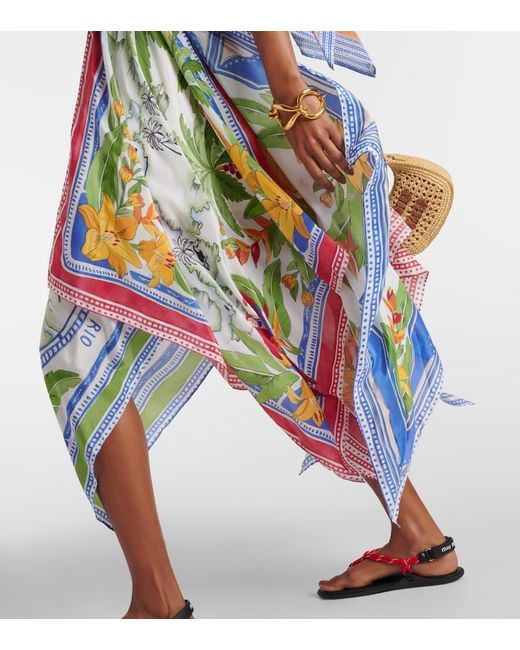 Farm Rio White Tropical Destination Maxi Dress